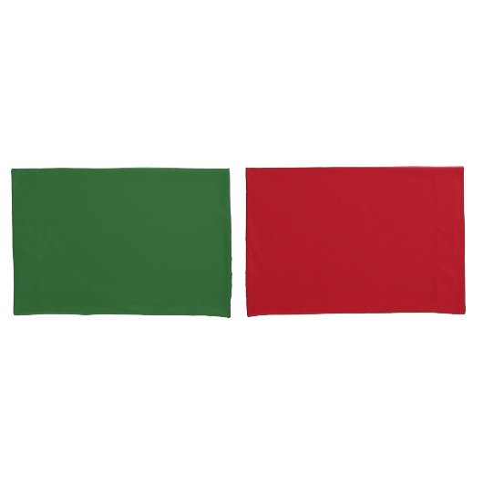 Rood en groen gekleurd kussensloop (Voorkant-Set)
