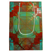 Rood en groen gekleurde Fusion Gift Bag Medium Cadeauzakje (Achterkant)