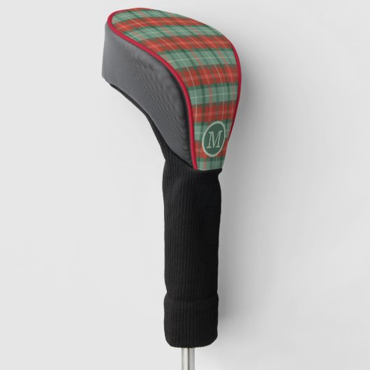 Rood- en groen gelaatpatroon golfheadcover (Schuin)