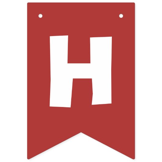 Rood en Groen Gelukkig 1e Verjaardag Vlaggetjes (Tweede vlag)