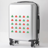Rood- en Groen genummerde ontluchtingsstickers Sticker (Koffer)