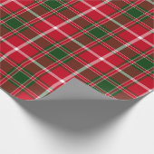 Rood en groen gepantserd kerstcadeaupapier cadeaupapier (Hoek)