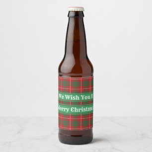 Rood en groen geplakt bier etiket