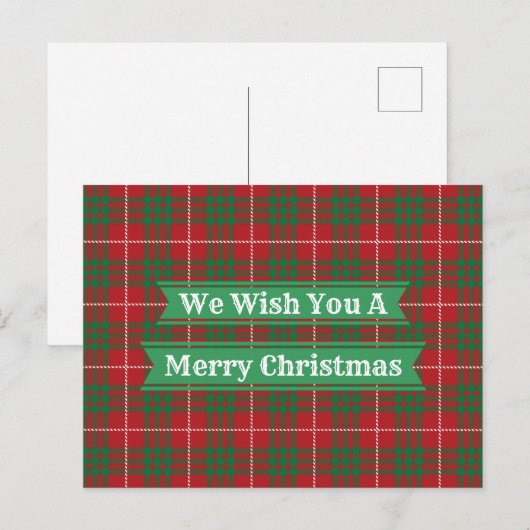 Rood en groen geplakt briefkaart (Voorkant / Achterkant)