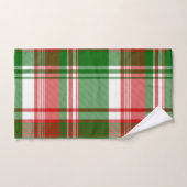 Rood en groen geplakt kaderdecor bad handdoek (Handdoek)