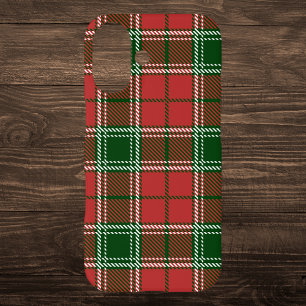Rood en groen geplakt kerstpatroon iPhone 16 hoesje