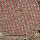 Rood en groen geplakt kerstpatroon kerstboom rok