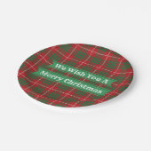 Rood en groen geplakt papieren bordje (Gekanteld)