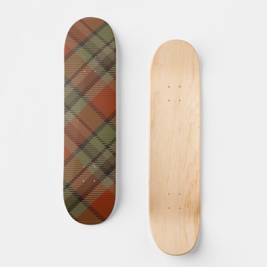 Rood en groen geplakt persoonlijk skateboard (Voorkant)