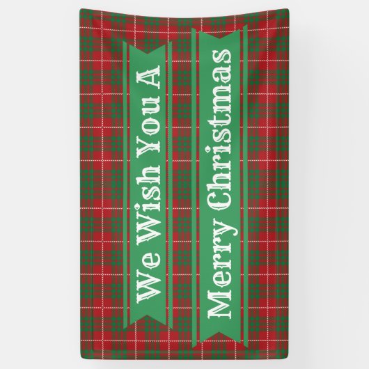 Rood en groen geplakt spandoek (Verticaal)