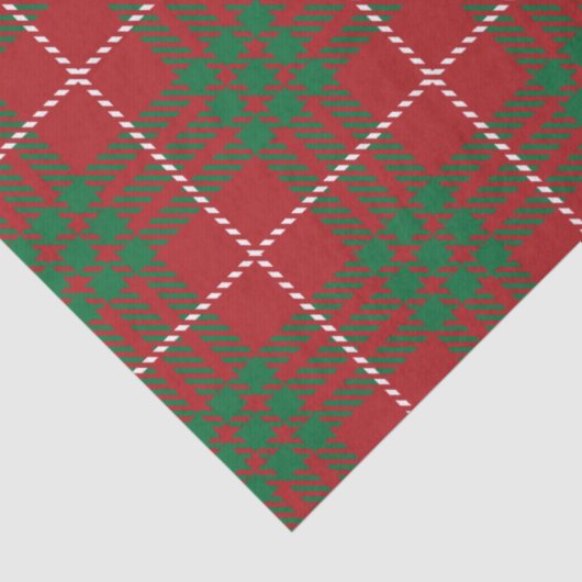 Rood en groen geplakt tissuepapier (Detail)