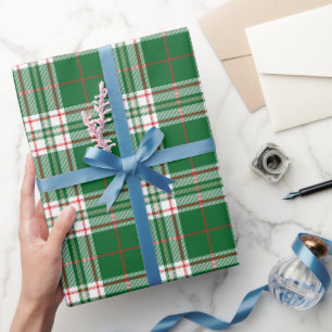 Rood en groen geruit cadeaupapier