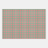 Rood en groen geruit Kerstmis Inpakpapier Vel (Voorkant)