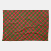Rood en groen geruit Kerstmis Theedoek (Horizontaal)