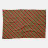 Rood en groen geruit Kerstmis Theedoek (Horizontaal)