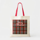 Rood en groen geruit Kerstmis Tote Bag (Voorkant)