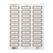 Rood en groen geruit retouradres etiket (Full Sheet)