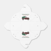 Rood en groen geruite kerstboom vrachtwagen bedankdoosjes (Uitgevouwen)