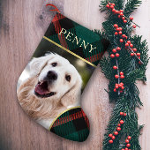 Rood en groen geruite traditie kerst kleine kerstsok