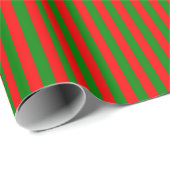 Rood en groen gestreepd inpakpapier (Rol Hoek)