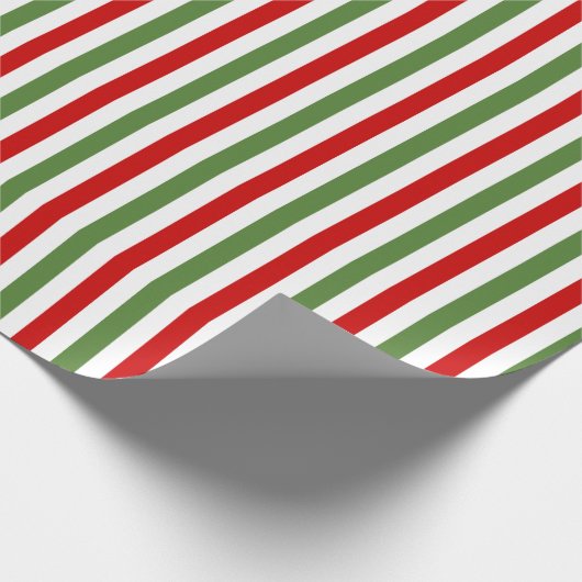 Rood en groen gestreept cadeaupapier (Hoek)