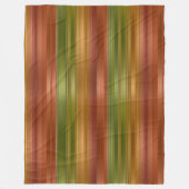 Rood en groen gestreept fleece deken (Voorkant)