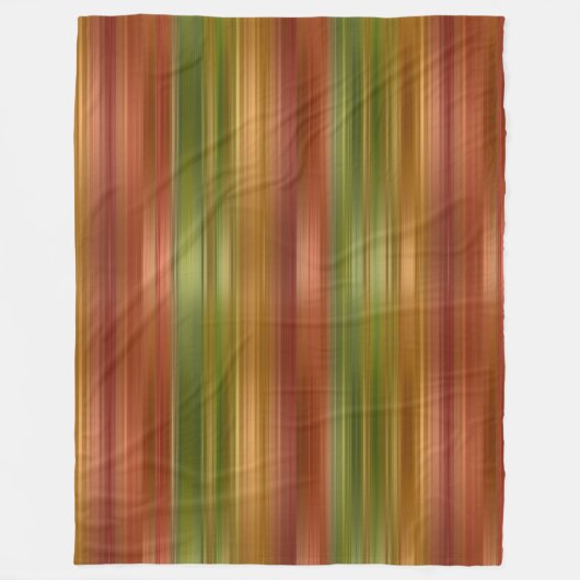 Rood en groen gestreept fleece deken (Voorkant)