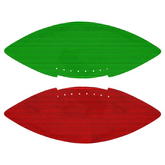 Rood en groen gestreept Football (Panelen)