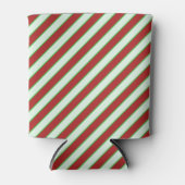 Rood en groen gestreept patroon blikjeskoeler (Voorkant)