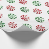 Rood en groen gestreept Snoepjes met schitterende  Cadeaupapier (Hoek)