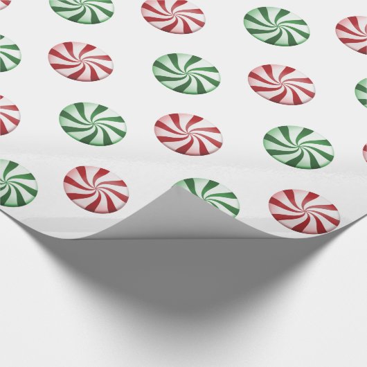 Rood en groen gestreept Snoepjes met schitterende  Cadeaupapier (Hoek)