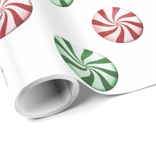 Rood en groen gestreept Snoepjes met schitterende  Cadeaupapier (Rol Hoek)