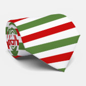 Rood en groen gestreept stropdas (Opgerold)