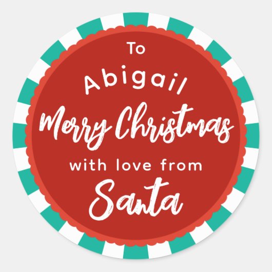 Rood en groen gestreept van de sticker van het ker (Voorkant)