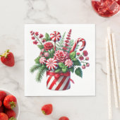 ROOD EN GROEN GESTREEPTE KERSTKERS SERVET (Insitu)