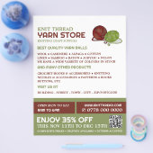 Rood en groen gewas, winkeltje met tinten, Garnenw Flyer (Enkel)