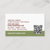 Rood en groen gewas, winkeltje met tinten, Garnenw Visitekaartje (Achterkant)