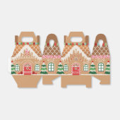 Rood en Groen Gingerbread Huis Favor Box Bedankdoosjes (Uitgevouwen)