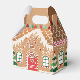 Rood en Groen Gingerbread Huis Favor Box Bedankdoosjes
