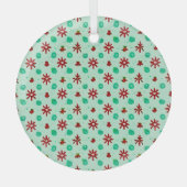 rood en groen glas ornament (Voorkant)