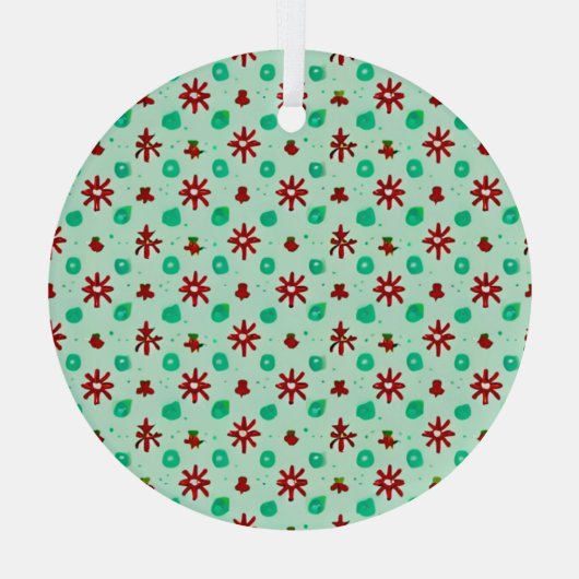 rood en groen glas ornament (Achterkant)