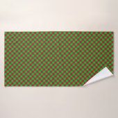 Rood- en Groen Glitter Badhanddoek (Badhanddoek)