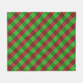 Rood- en Groen Glitter Fleece Deken (Voorkant (Horizontaal))