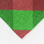 Rood- en Groen Glitter Fleece Deken (Hoek)