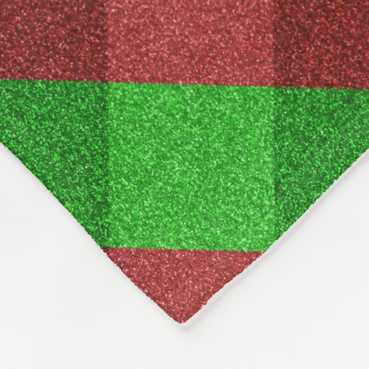 Rood- en Groen Glitter Fleece Deken (Hoek)