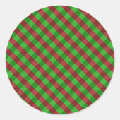 Rood- en Groen Glitter Ronde Sticker (Voorkant)