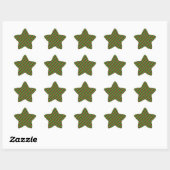 Rood- en Groen Glitter Ster Sticker (Vel)