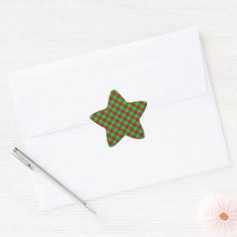 Rood- en Groen Glitter Ster Sticker