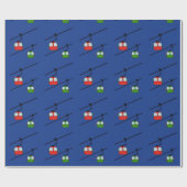 Rood en groen gondels inpakpapier (Vlak)