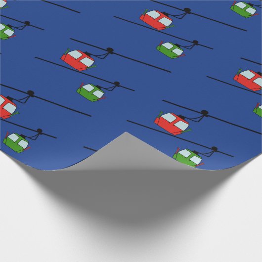 Rood en groen gondels inpakpapier (Hoek)